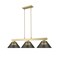 Z-Lite Cobalt Billiard, 3-Light, 14.25 In.W x 49.75 In.L x 10.5 In.H, Modern Gold/Smoke 152MGLD-ARS - alternate 4